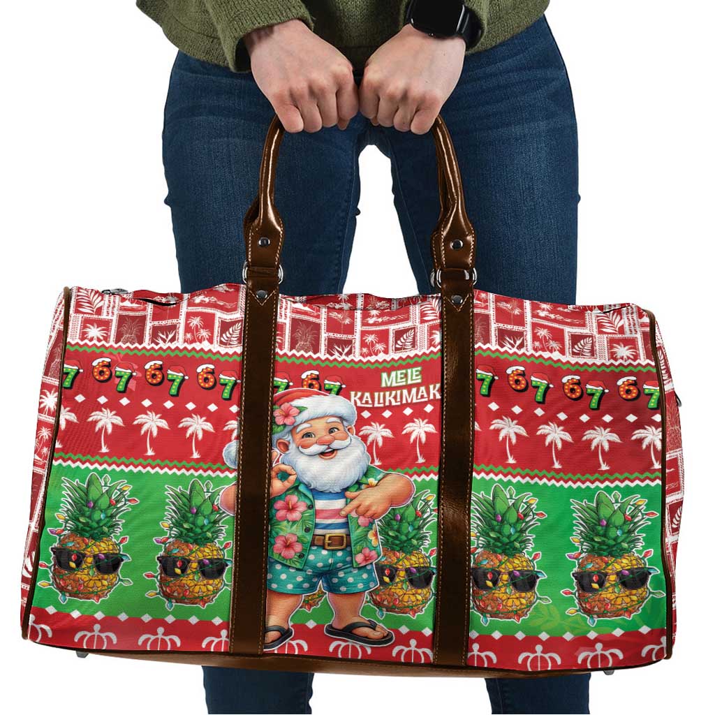 Mele Kalikimaka Hawaii Christmas Travel Bag Funny Santa 67 Gen Alpha Slang - Polynesian Pride