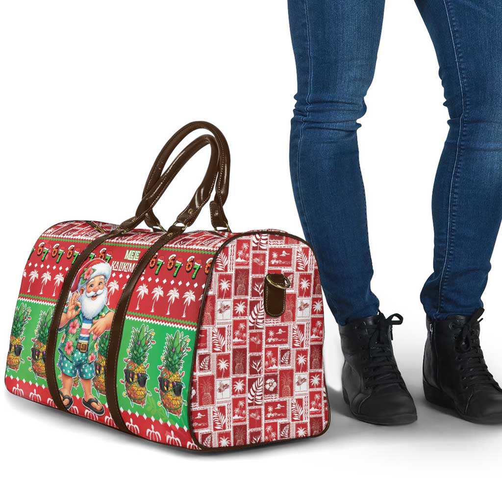 Mele Kalikimaka Hawaii Christmas Travel Bag Funny Santa 67 Gen Alpha Slang - Polynesian Pride