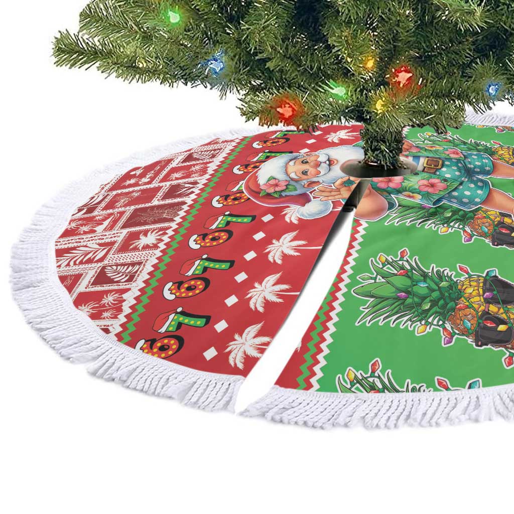 Mele Kalikimaka Hawaii Christmas Tree Skirt Funny Santa 67 Gen Alpha Slang - Polynesian Pride