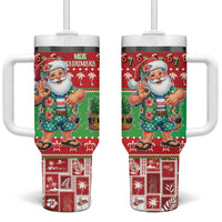 Mele Kalikimaka Hawaii Christmas Tumbler With Handle Funny Santa 67 Gen Alpha Slang - Polynesian Pride