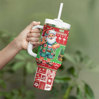 Mele Kalikimaka Hawaii Christmas Tumbler With Handle Funny Santa 67 Gen Alpha Slang - Polynesian Pride