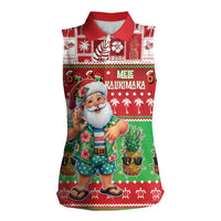 Mele Kalikimaka Hawaii Christmas Women Sleeveless Polo Shirt Funny Santa 67 Gen Alpha Slang - Polynesian Pride