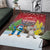 Christmas In July Area Rug Funny Dabbing Dance Koala And Blue Penguins