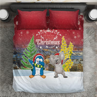 Christmas In July Bedding Set Funny Dabbing Dance Koala And Blue Penguins