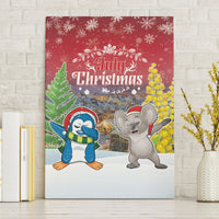 Christmas In July Canvas Wall Art Funny Dabbing Dance Koala And Blue Penguins
