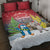 Christmas In July Quilt Bed Set Funny Dabbing Dance Koala And Blue Penguins