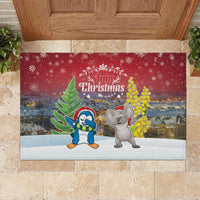 Christmas In July Rubber Doormat Funny Dabbing Dance Koala And Blue Penguins