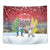Christmas In July Tapestry Funny Dabbing Dance Koala And Blue Penguins