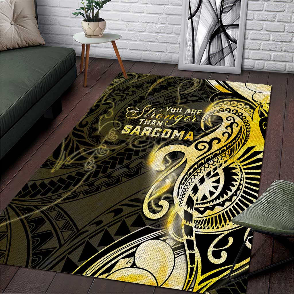 Sarcoma Awareness Area Rug You Are Stronger Than Sarcoma