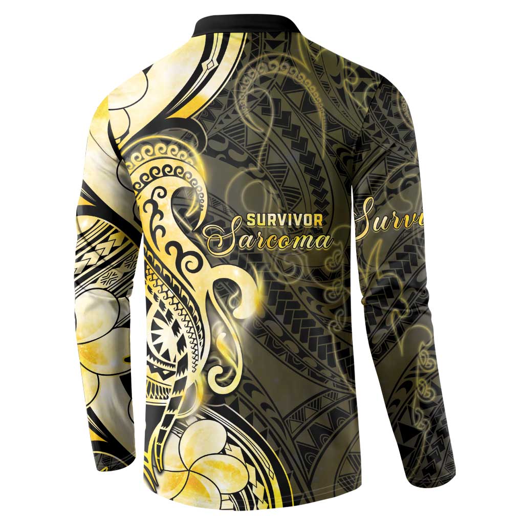 Sarcoma Awareness Button Sweatshirt You Are Stronger Than Sarcoma