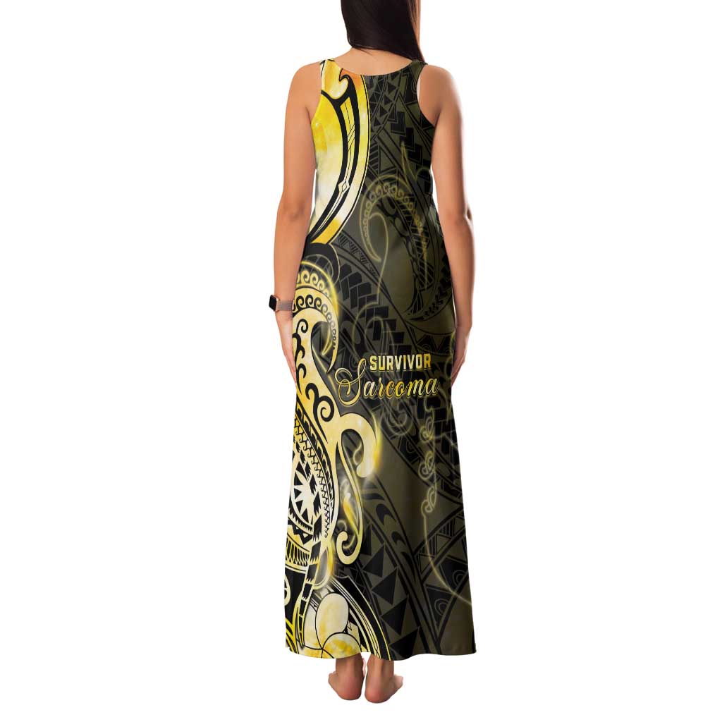 Sarcoma Awareness Family Matching Tank Maxi Dress and Hawaiian Shirt You Are Stronger Than Sarcoma