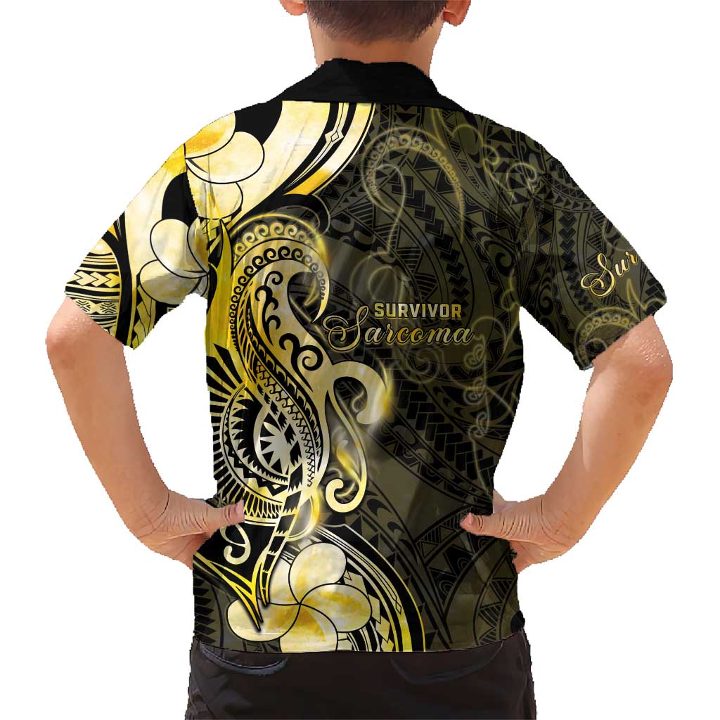 Sarcoma Awareness Kid Hawaiian Shirt You Are Stronger Than Sarcoma