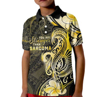 Sarcoma Awareness Kid Polo Shirt You Are Stronger Than Sarcoma