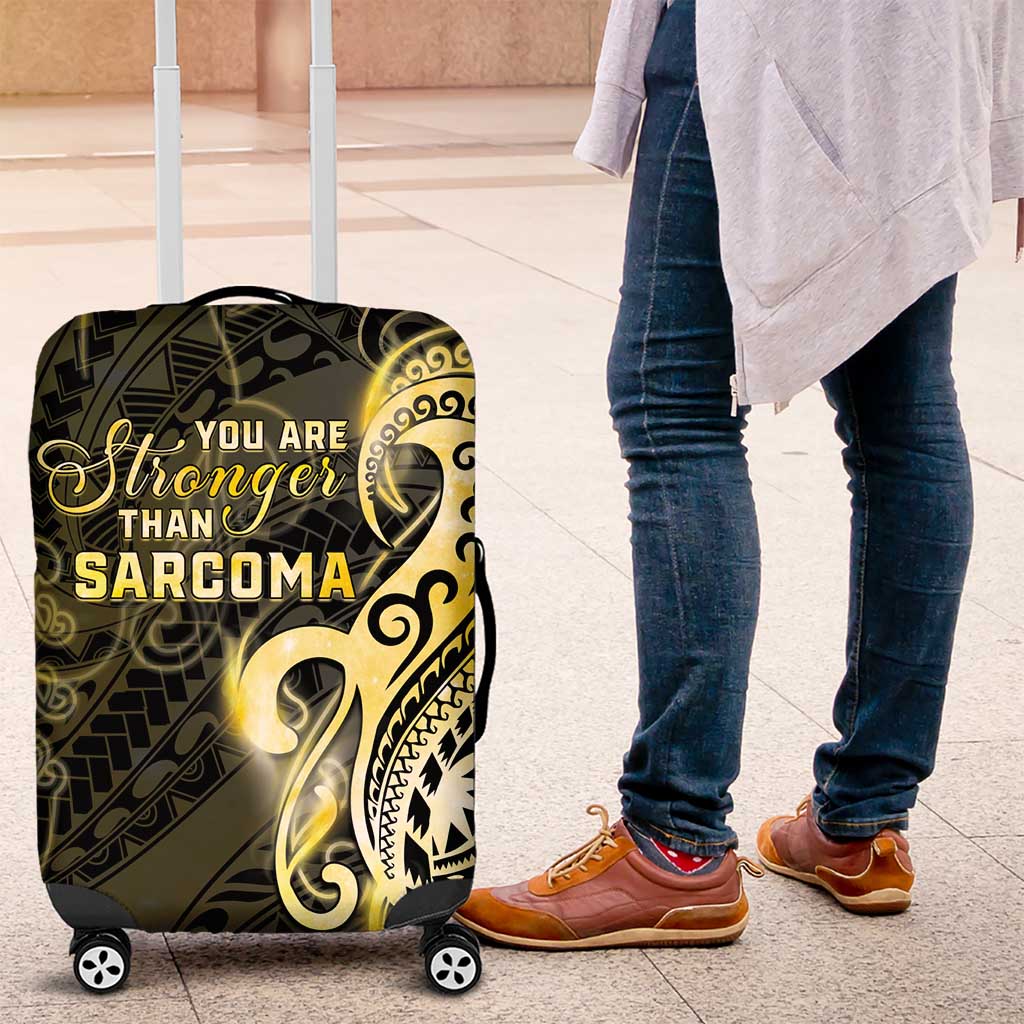 Sarcoma Awareness Luggage Cover You Are Stronger Than Sarcoma LT05 Yellow - Polynesian Pride