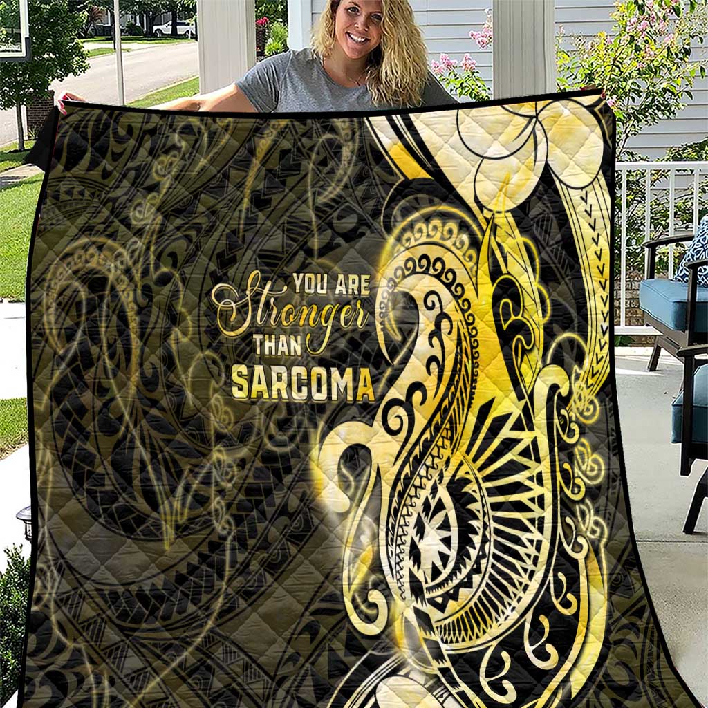 Sarcoma Awareness Quilt You Are Stronger Than Sarcoma LT05 Yellow - Polynesian Pride