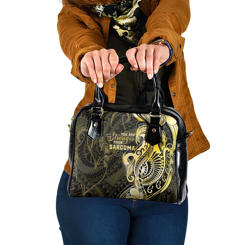 Sarcoma Awareness Shoulder Handbag You Are Stronger Than Sarcoma LT05 One Size Yellow - Polynesian Pride