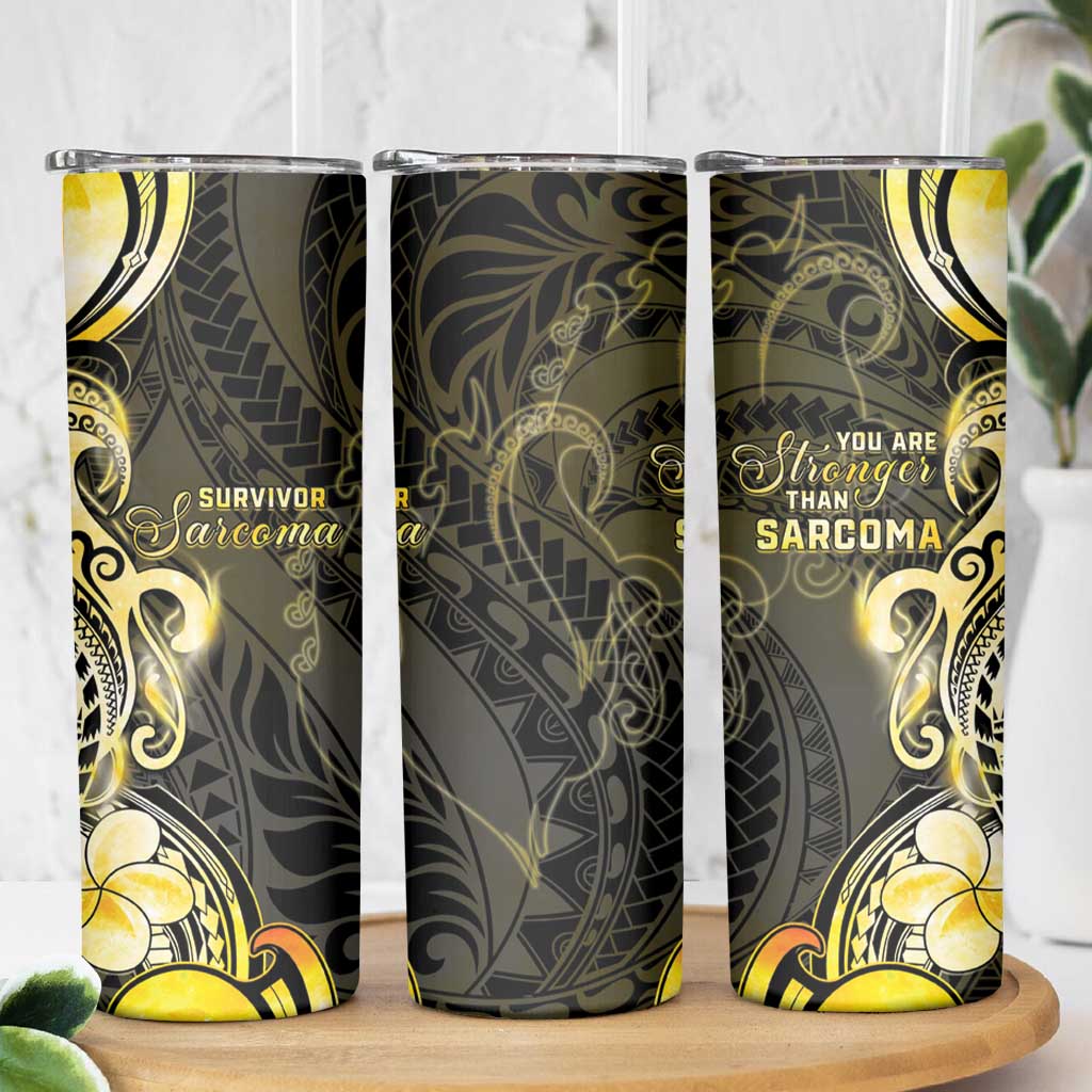 Sarcoma Awareness Skinny Tumbler You Are Stronger Than Sarcoma
