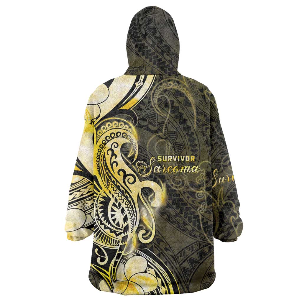 Sarcoma Awareness Wearable Blanket Hoodie You Are Stronger Than Sarcoma