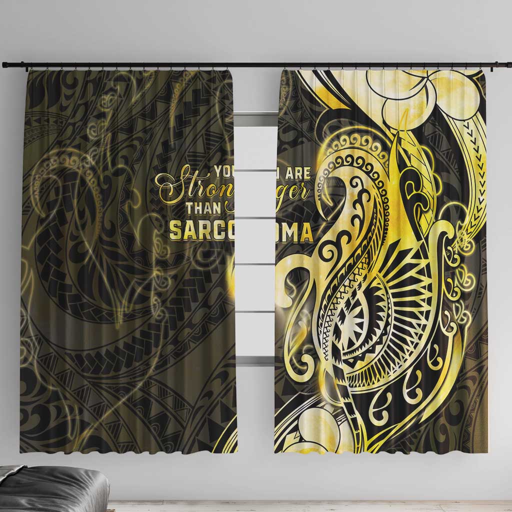 Sarcoma Awareness Window Curtain You Are Stronger Than Sarcoma LT05 With Hooks Yellow - Polynesian Pride