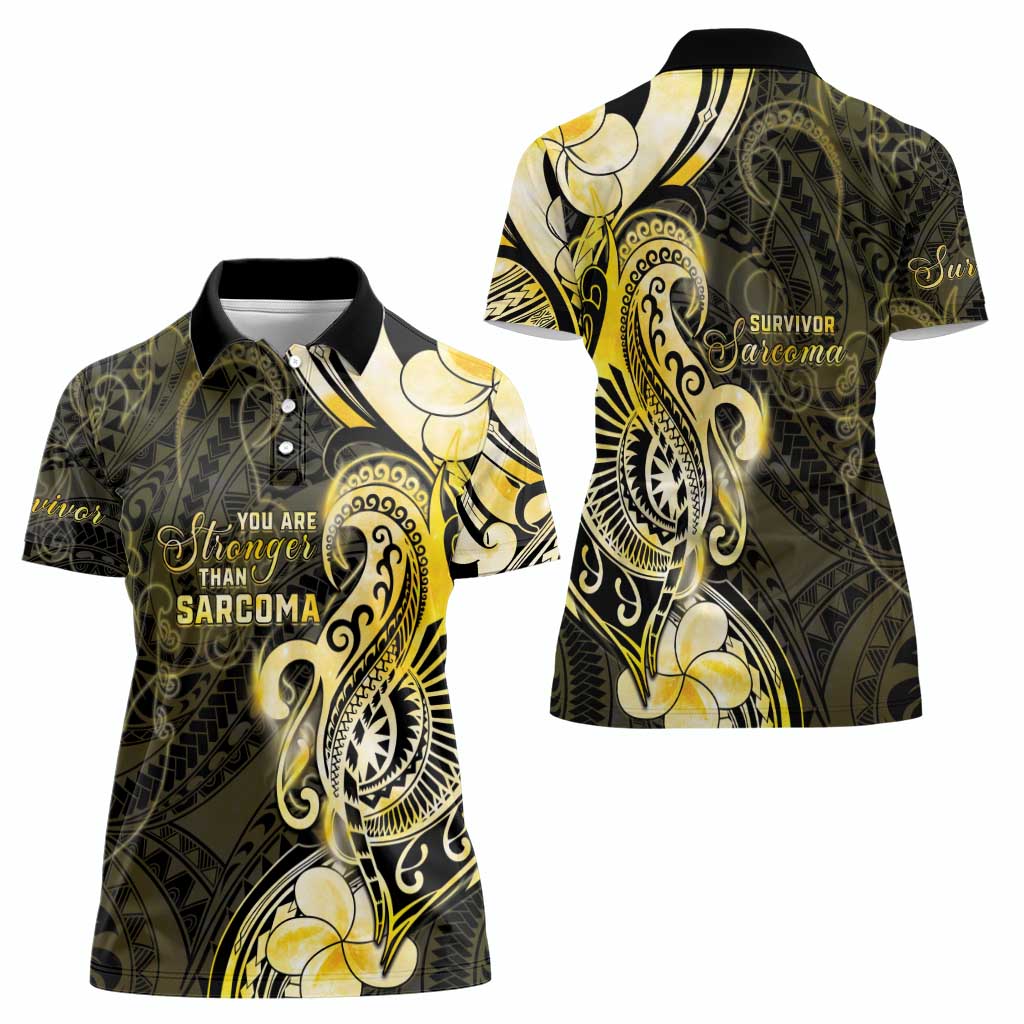Sarcoma Awareness Women Polo Shirt You Are Stronger Than Sarcoma