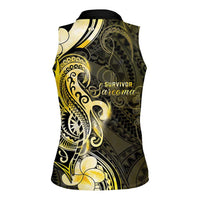 Sarcoma Awareness Women Sleeveless Polo Shirt You Are Stronger Than Sarcoma