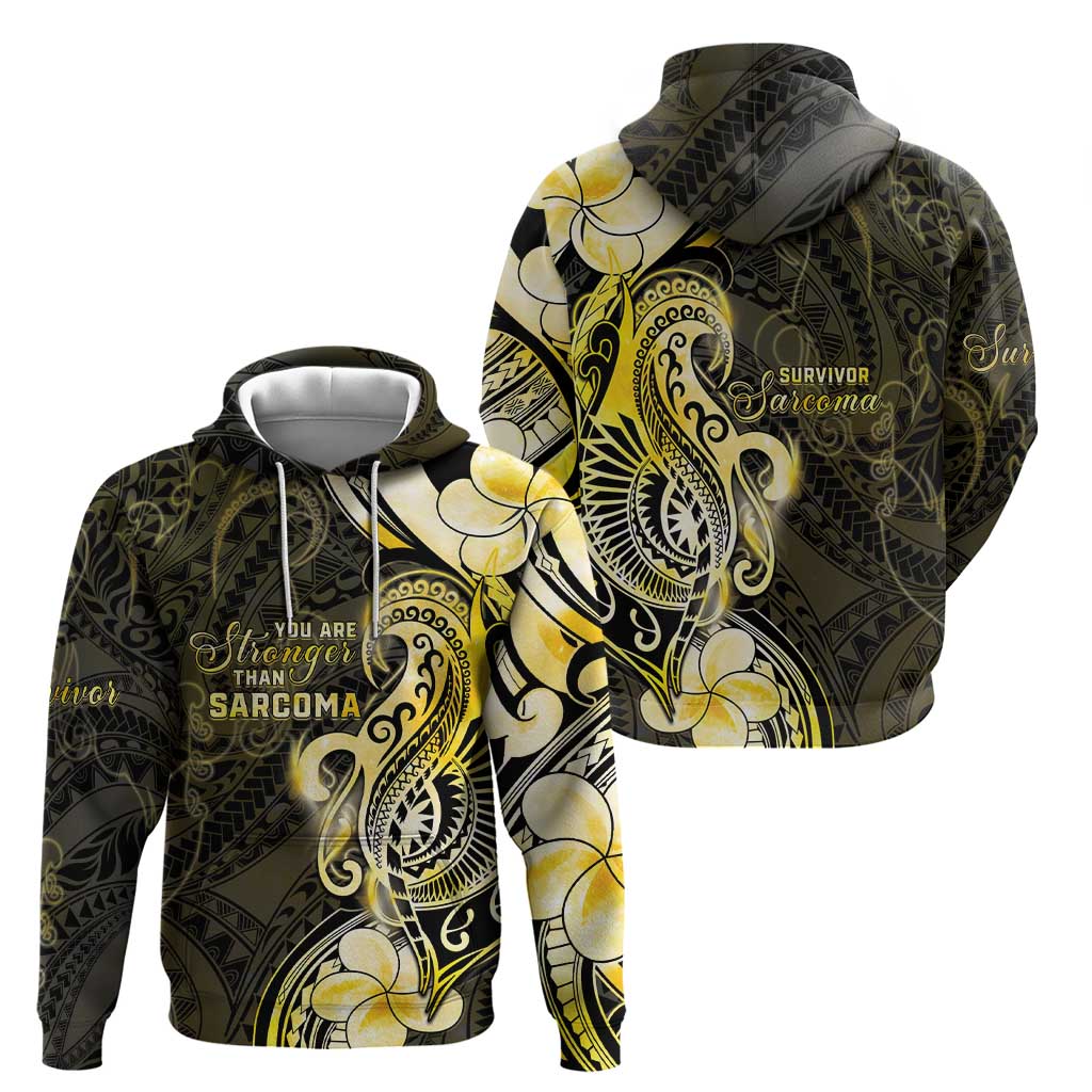 Sarcoma Awareness Zip Hoodie You Are Stronger Than Sarcoma