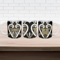 Custom Aotearoa Waikato Tainui Ceramic Mug Maori Tribal Pattern