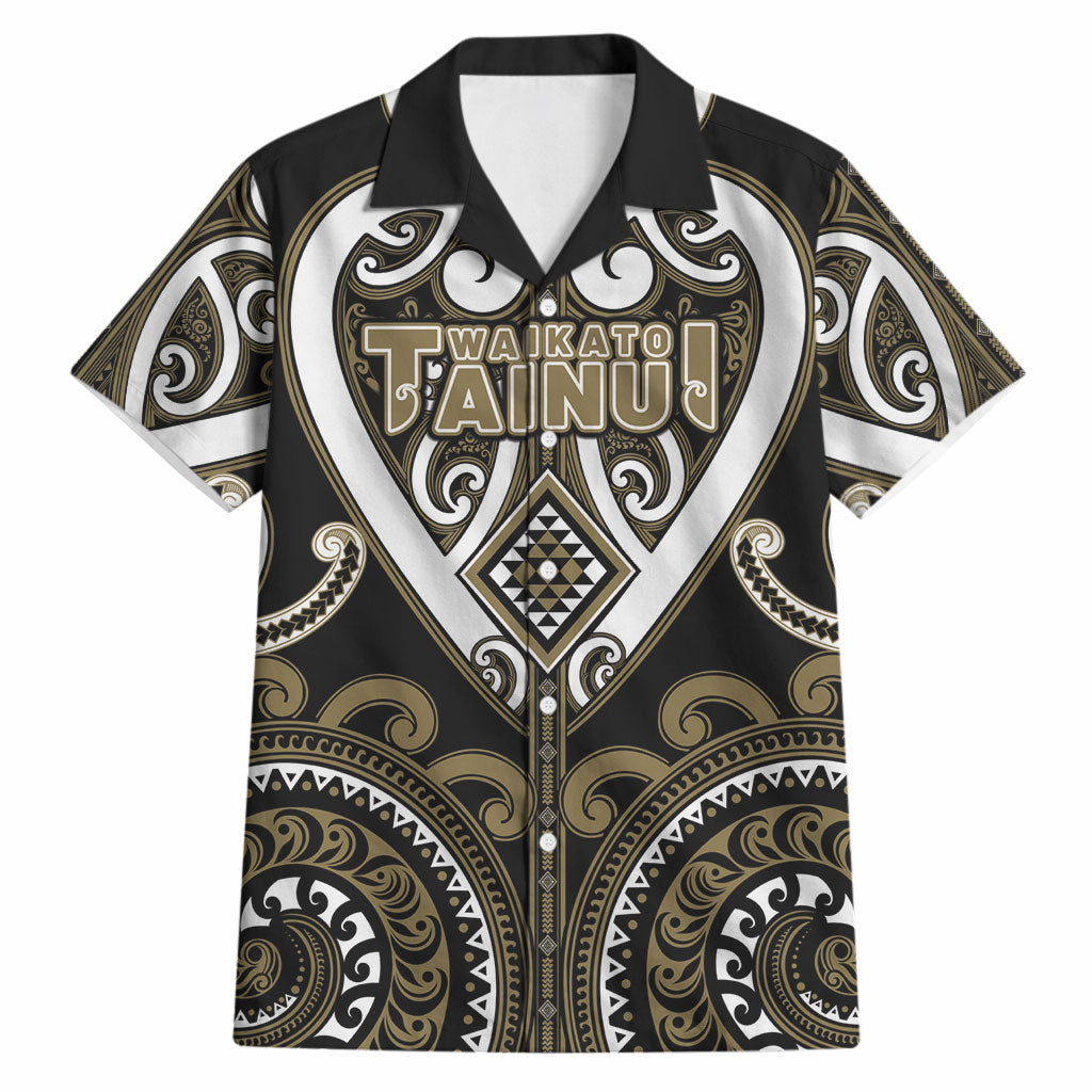 Custom Aotearoa Waikato Tainui Hawaiian Shirt Maori Tribal Pattern
