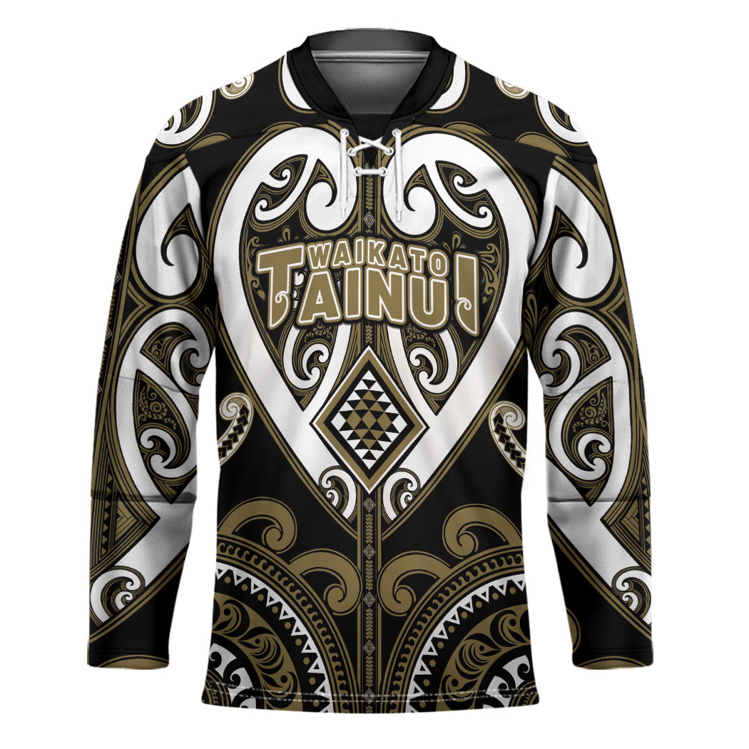Custom Aotearoa Waikato Tainui Hockey Jersey Maori Tribal Pattern