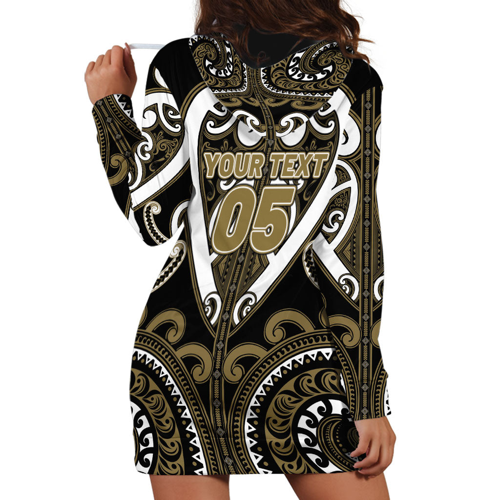 Custom Aotearoa Waikato Tainui Hoodie Dress Maori Tribal Pattern