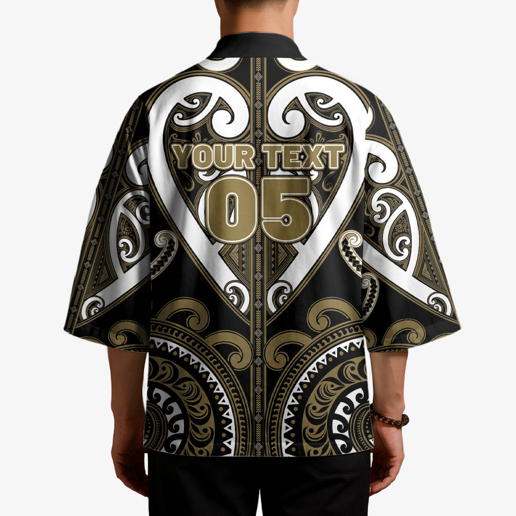 Custom Aotearoa Waikato Tainui Kimono Maori Tribal Pattern