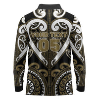 Custom Aotearoa Waikato Tainui Long Sleeve Polo Shirt Maori Tribal Pattern