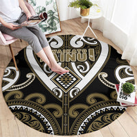 Aotearoa Waikato Tainui Round Carpet Maori Tribal Pattern