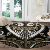 Aotearoa Waikato Tainui Round Carpet Maori Tribal Pattern