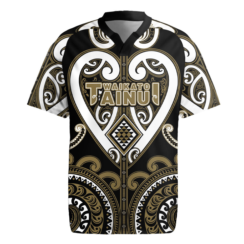 Custom Aotearoa Waikato Tainui Rugby Jersey Maori Tribal Pattern