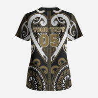 Custom Aotearoa Waikato Tainui Scrub Top Maori Tribal Pattern