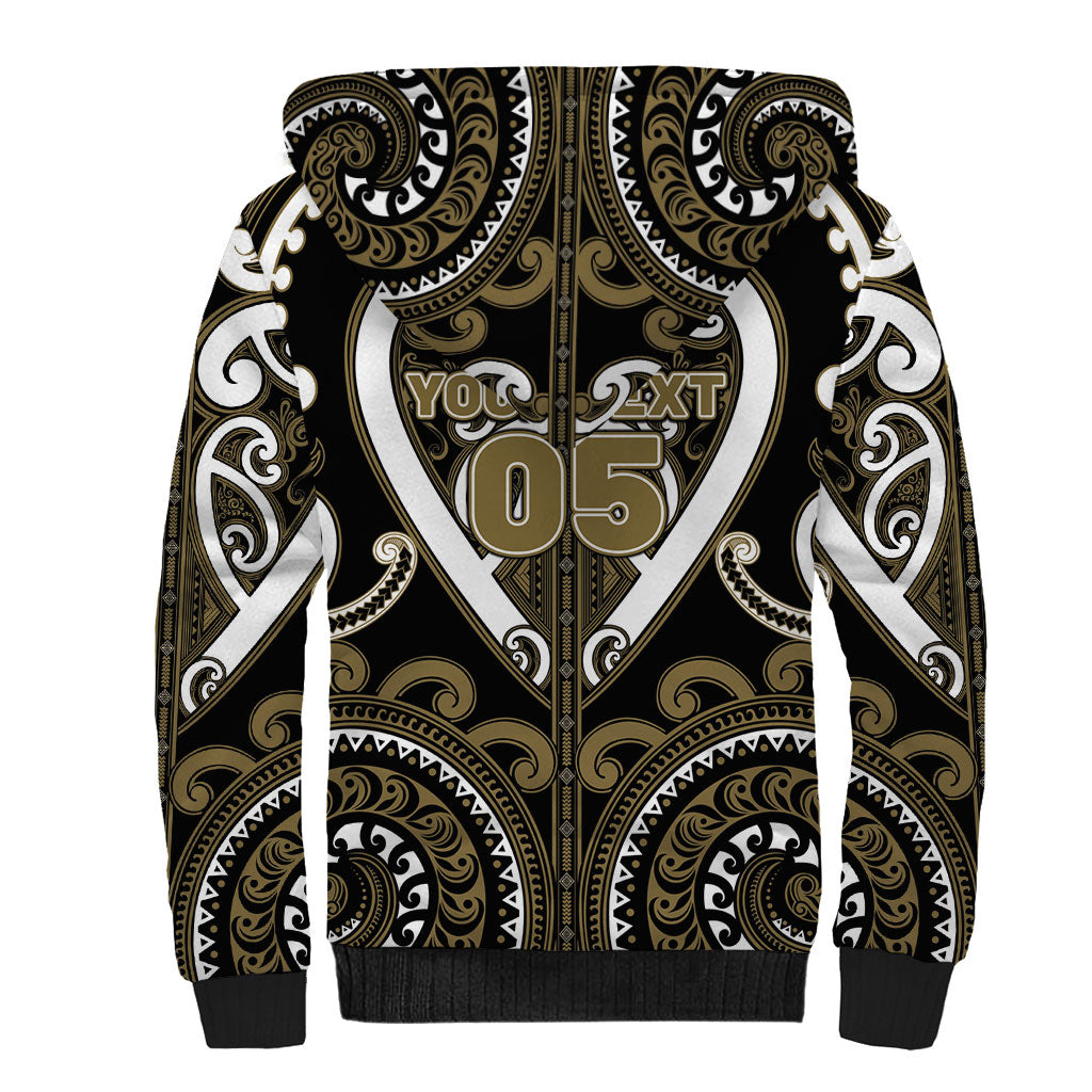 Custom Aotearoa Waikato Tainui Sherpa Hoodie Maori Tribal Pattern