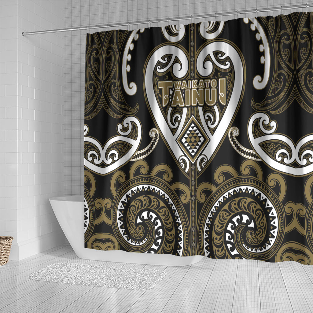 Aotearoa Waikato Tainui Shower Curtain Maori Tribal Pattern
