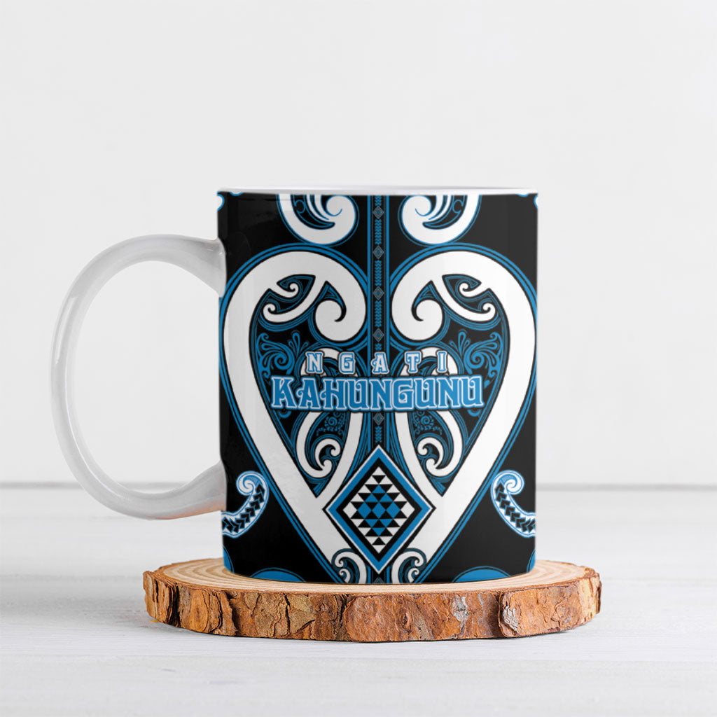 Custom Aotearoa Ngati Kahungunu Ceramic Mug Maori Tribal Pattern