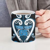 Custom Aotearoa Ngati Kahungunu Ceramic Mug Maori Tribal Pattern