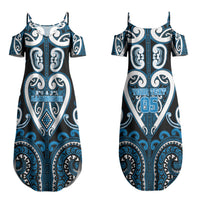 Custom Aotearoa Ngati Kahungunu Family Matching Summer Maxi Dress and Hawaiian Shirt Maori Tribal Pattern