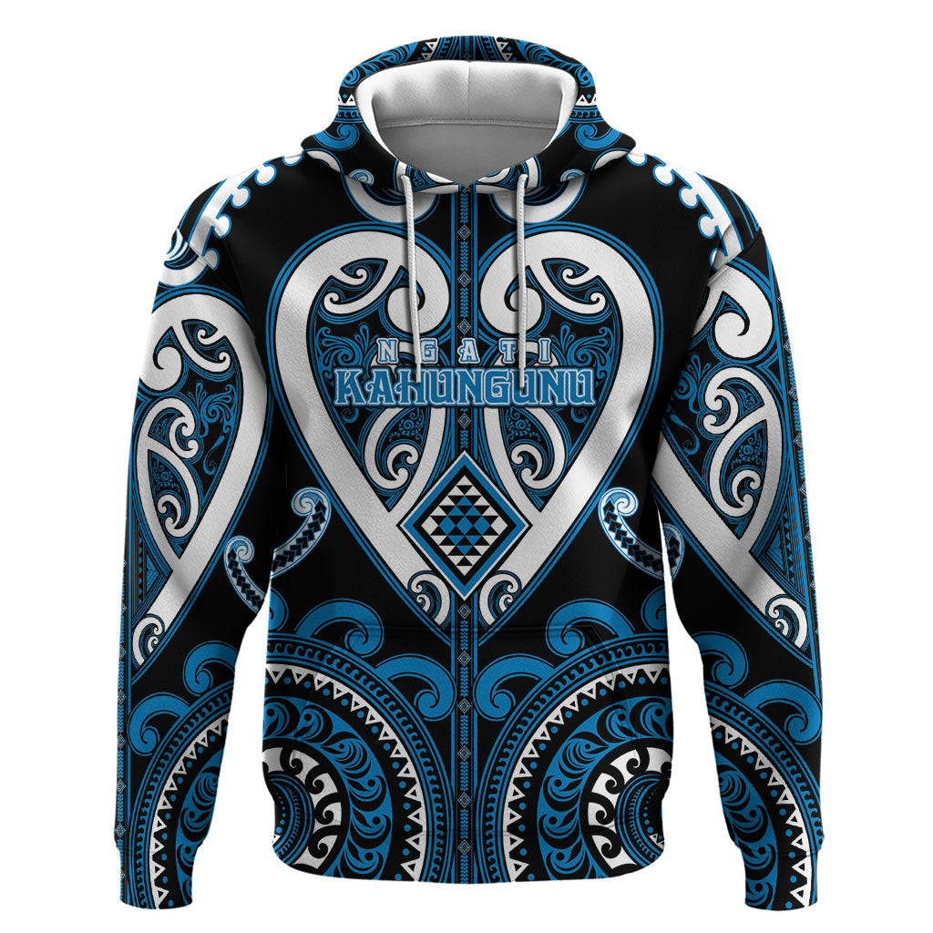 Custom Aotearoa Ngati Kahungunu Hoodie Maori Tribal Pattern