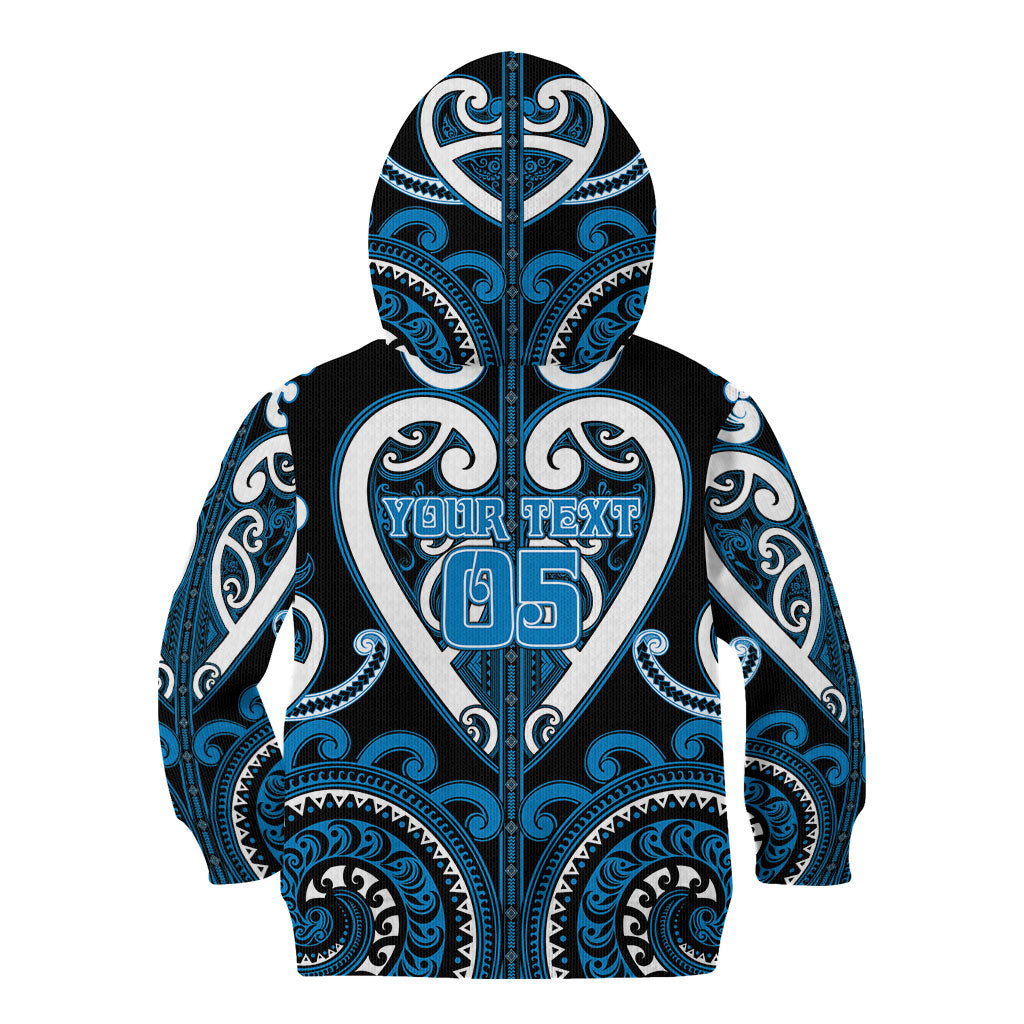Custom Aotearoa Ngati Kahungunu Kid Hoodie Maori Tribal Pattern