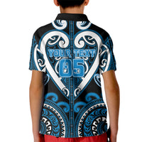 Custom Aotearoa Ngati Kahungunu Kid Polo Shirt Maori Tribal Pattern