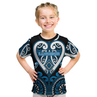 Custom Aotearoa Ngati Kahungunu Kid T Shirt Maori Tribal Pattern