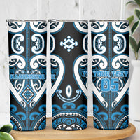 Custom Aotearoa Ngati Kahungunu Skinny Tumbler Maori Tribal Pattern