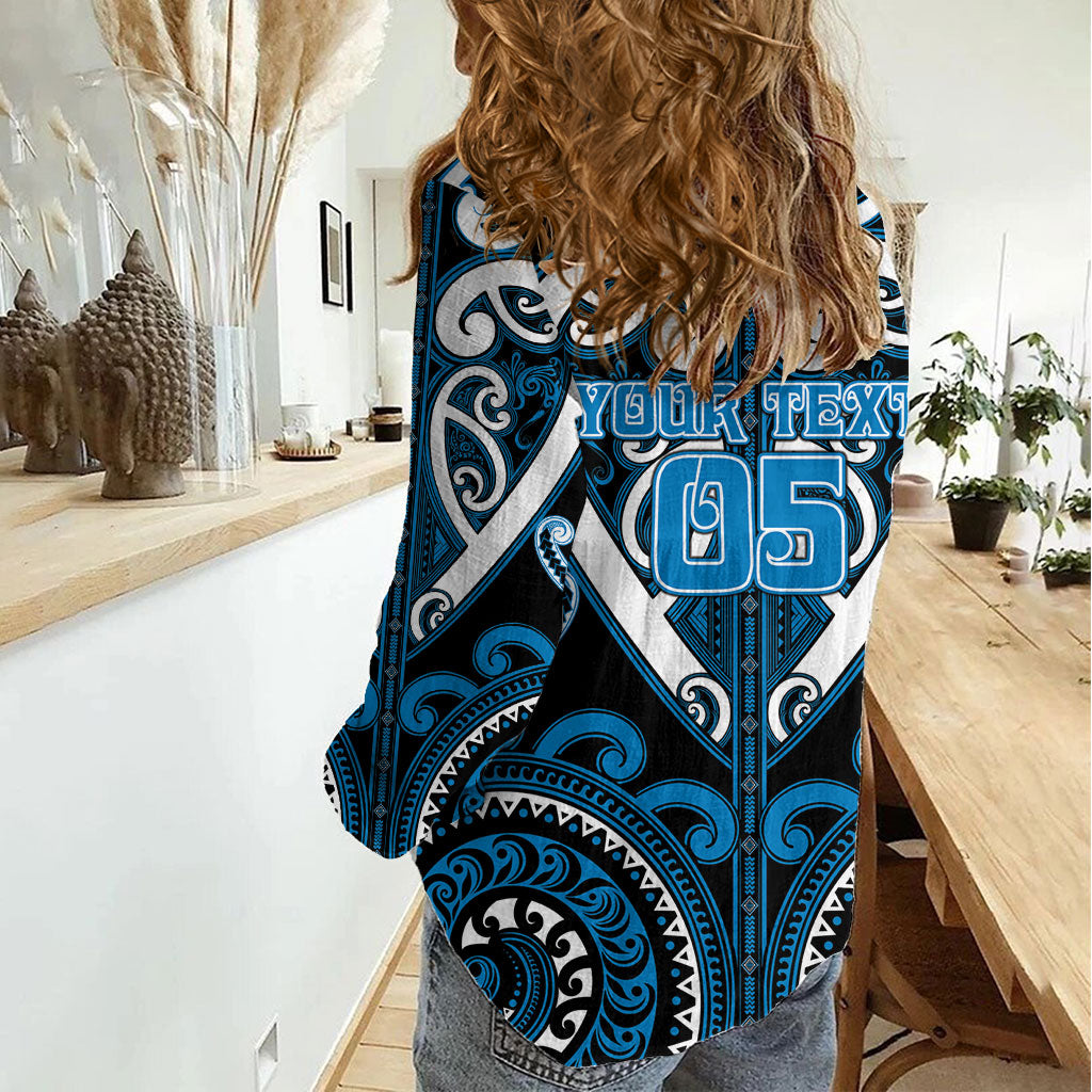 Custom Aotearoa Ngati Kahungunu Women Casual Shirt Maori Tribal Pattern