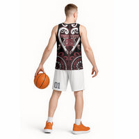 Custom Aotearoa Te Arawa Basketball Jersey Maori Tribal Pattern