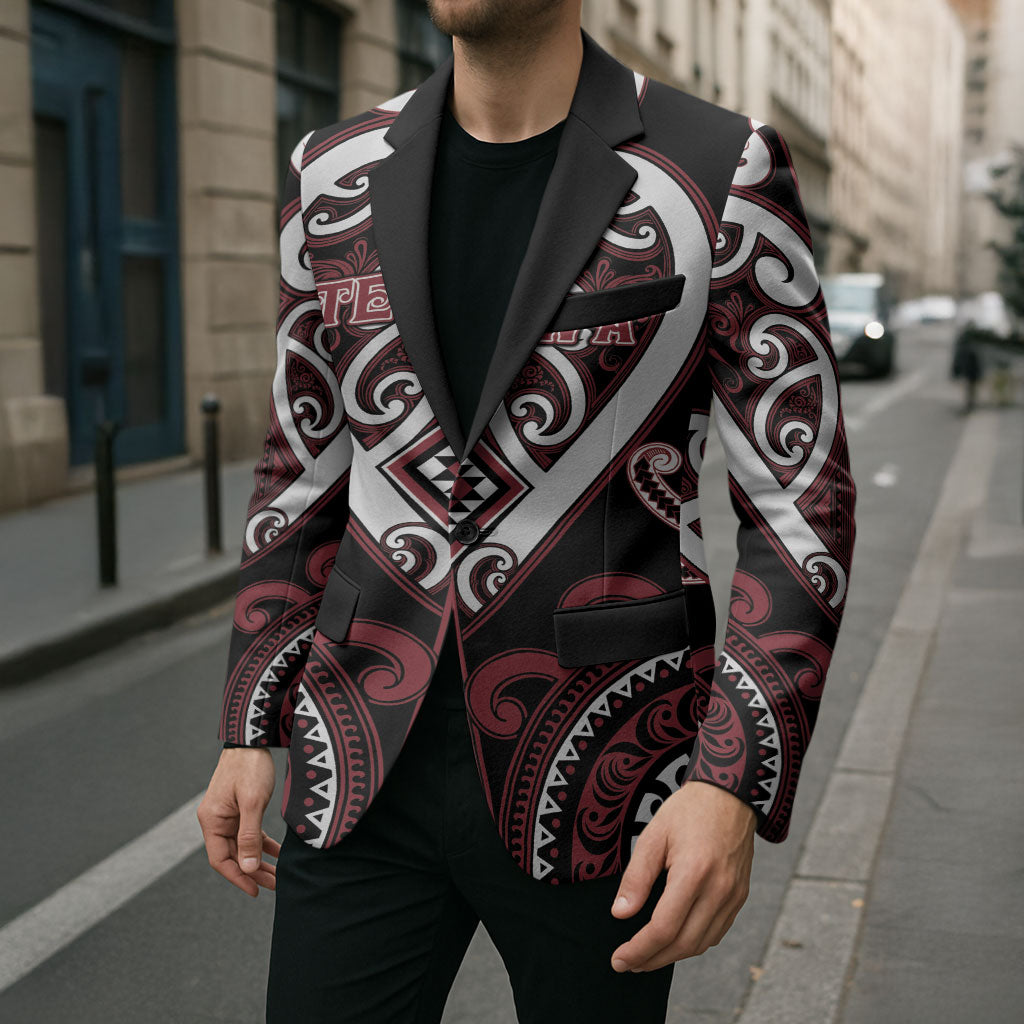 Custom Aotearoa Te Arawa Blazer Maori Tribal Pattern
