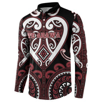 Custom Aotearoa Te Arawa Button Sweatshirt Maori Tribal Pattern